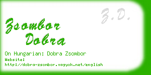 zsombor dobra business card